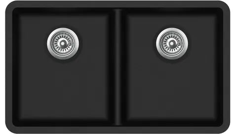 VIVA DOUBLE BOWL GRANITE SINK BLACK 810X480