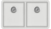 VIVA GRANITE SINK WHITE DOUBLE BOWL 810X480 FIL Kitchen Bathroom