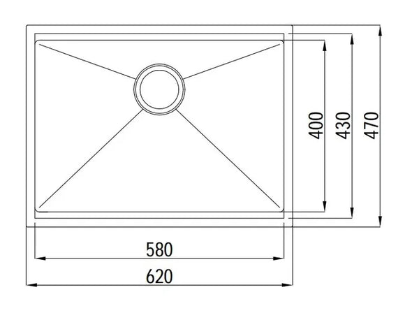 ARF SINK 810S 620X470X220mm