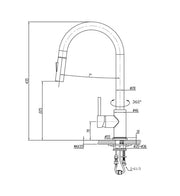 PULL OUT KITCHEN MIXER GUN METAL GREY/BRUSHED GOLD FIL Kitchen Bathroom
