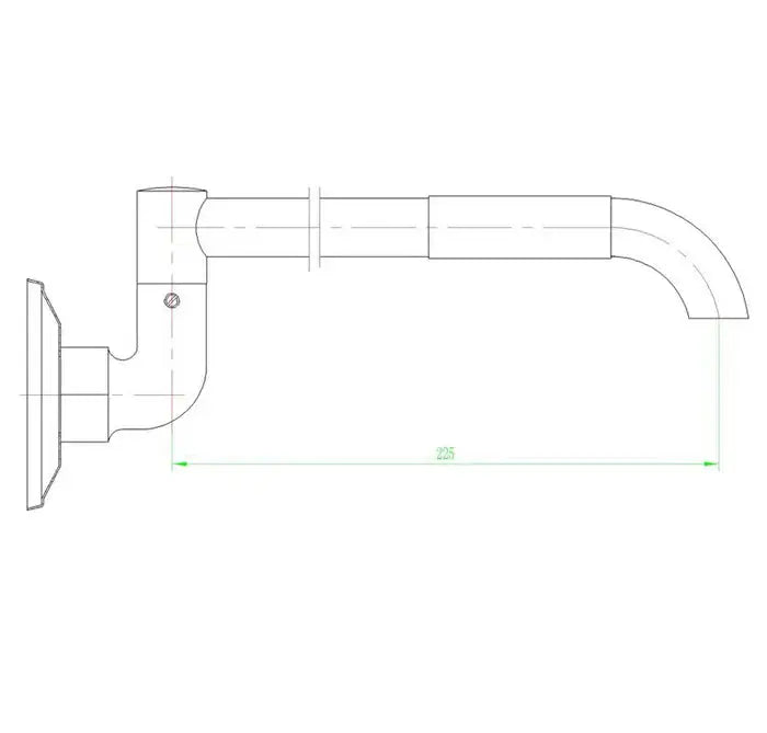 LAUNDRY SPOUT 225MM FIL Kitchen Bathroom