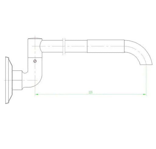 LAUNDRY SPOUT 225MM FIL Kitchen Bathroom
