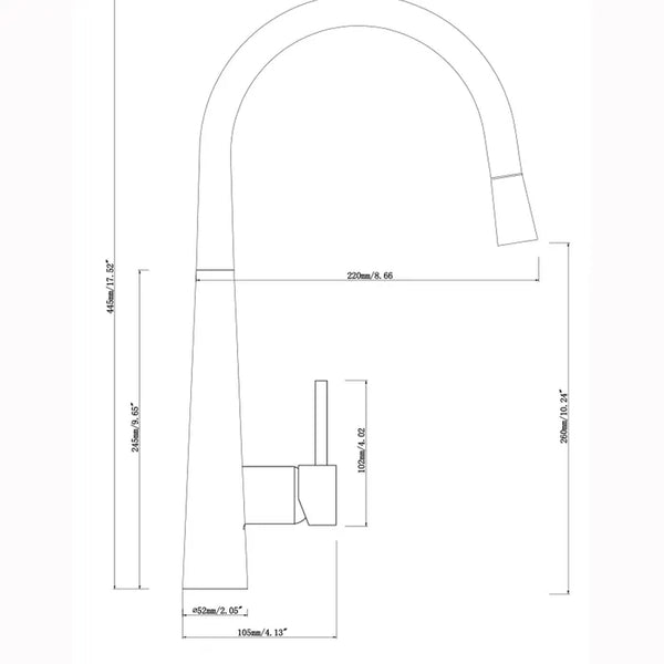 PULL OUT KITCHEN SINK MIXER BRUSHED NICKEL