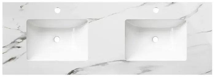 ROCK PLATE STONE 1500X465X15MM UNDERMOUNT DOUBLE BASIN VANITY TOP Mont Blanc/Amani Grey/Empire Black FIL Kitchen Bathroom