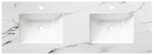 ROCK PLATE STONE 1500X465X15MM UNDERMOUNT DOUBLE BASIN VANITY TOP Mont Blanc/Amani Grey/Empire Black FIL Kitchen Bathroom