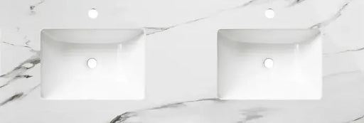ROCK PLATE STONE 1800X465X15MM UNDERMOUNT DOUBLE BASIN VANITY TOP 12 O'CLOCK TAPHOLE FIL Kitchen Bathroom