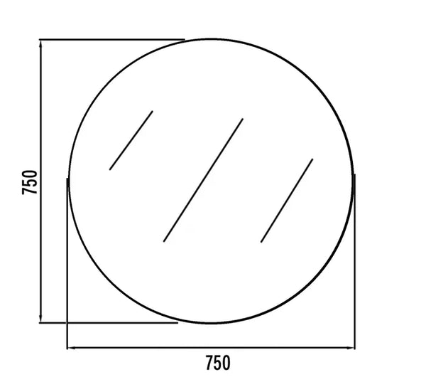 ROUND BEVEL MIRROR 750