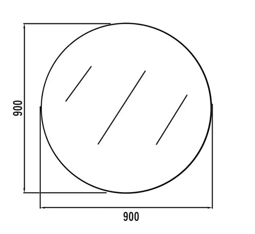 ROUND BEVEL MIRROR 900 FIL Kitchen Bathroom