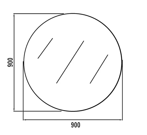 ROUND BEVEL MIRROR 900