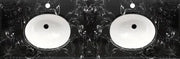 LUX STONE DOUBLE BOWL VANITY TOP 1500 FIL Kitchen Bathroom