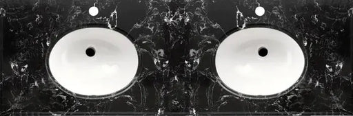 LUX STONE DOUBLE BOWL VANITY TOP 1500 FIL Kitchen Bathroom