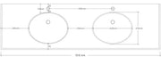 LUX STONE DOUBLE BOWL VANITY TOP 1500 FIL Kitchen Bathroom