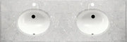 LUX STONE DOUBLE BOWL VANITY TOP 1500 FIL Kitchen Bathroom