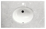 ENGINEERING STONE VANITY TOP 750X460 WITH OVAL BASIN FIL Kitchen Bathroom