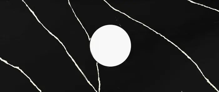 QUARTZ STONE 1200X465X20MM STATUARIO - WASTE HOLE 220MM FIL Kitchen Bathroom