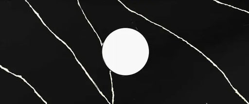 QUARTZ STONE 1200X465X20MM STATUARIO - WASTE HOLE 220MM FIL Kitchen Bathroom