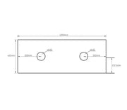 QUARTZ STONE 1200X465X20MM VANITY TOP FIL Kitchen Bathroom