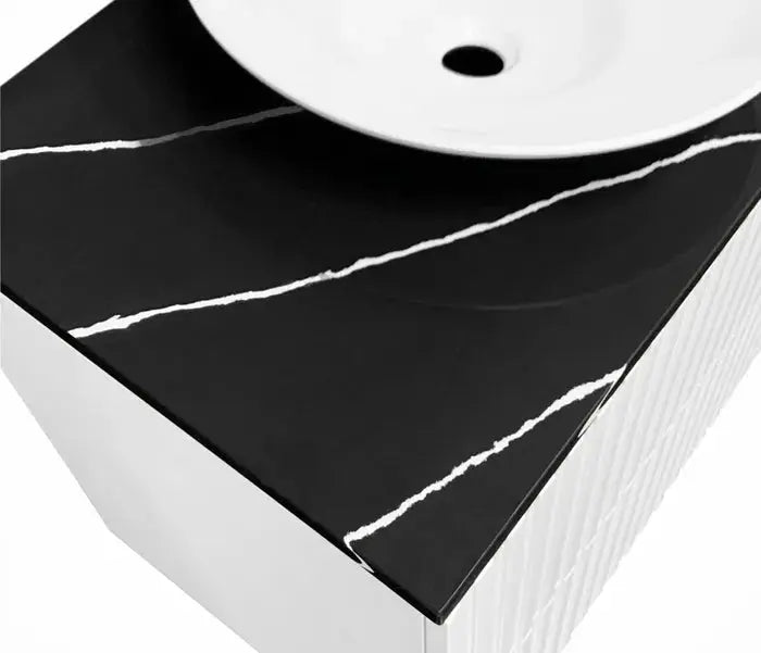 QUARTZ ENGINEER STONE VANITY TOP 600X460X20MM ABOVE COUNTER WASTE OUTLET 220MM FIL Kitchen Bathroom