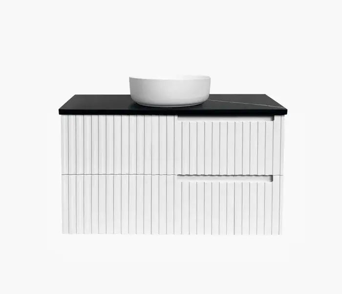 QUARTZ ENGINEER STONE ABOVE COUNTER VANITY TOP 750X460X20MM WASTE OUTLET 220MM FIL Kitchen Bathroom