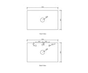QUARTZ STONE 750X465X20MM VANITY TOP FIL Kitchen Bathroom