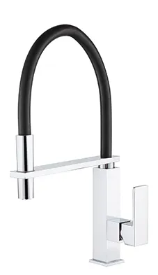 PULL OUT KITCHEN MIXER SQUARE CHROME AND BLACK