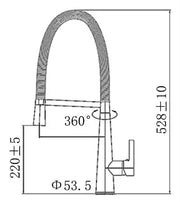 PULL OUT KITCHEN SINK MIXER CHROME FIL Kitchen Bathroom