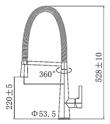 PULL OUT KITCHEN SINK MIXER CHROME