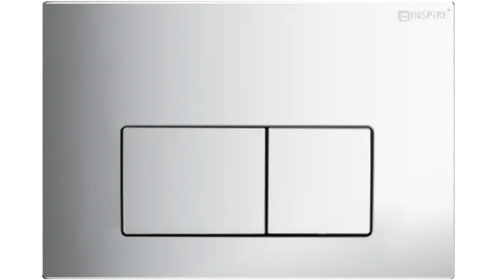 SQUARE CHROME DUAL FLUSH PLATE CURVE