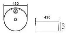 BASIN ROUND 1TH 430X430 FIL Kitchen Bathroom