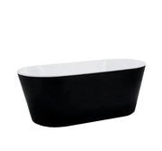 VOGHERA FREESTANDING BATHTUB 1500 X 750 X 580 MM BLACK NO OVERFLOW FIL Kitchen Bathroom