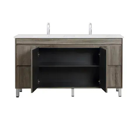 MAXIMO 1500X460X850 FREE STANDING VANITY AMAZON GREY FIL Kitchen Bathroom