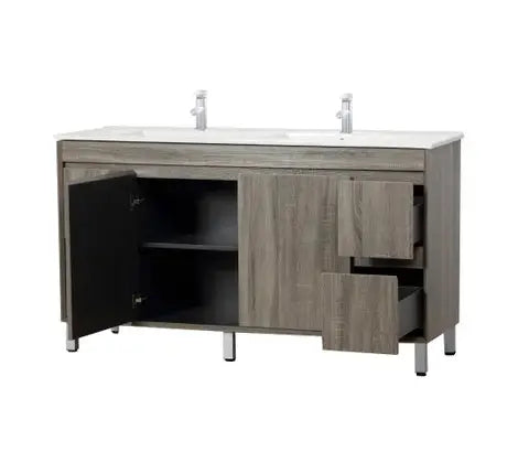 MAXIMO 1500X460X850 FREE STANDING VANITY AMAZON GREY FIL Kitchen Bathroom