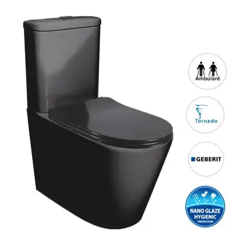 FEANZA BLACK TORNADO TOILET SUITE FIL Kitchen Bathroom