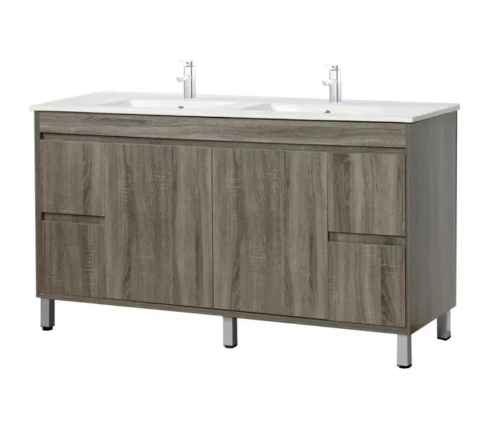 MAXIMO 1500X460X850 FREE STANDING VANITY AMAZON GREY FIL Kitchen Bathroom
