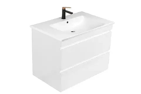 DM600 DOVER WALL HUNG GLOSS WHITE VANITY FIL Kitchen Bathroom