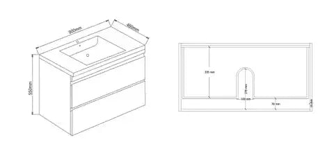 DM900 DOVER GLOSS WHITE WH VANITY FIL Kitchen Bathroom