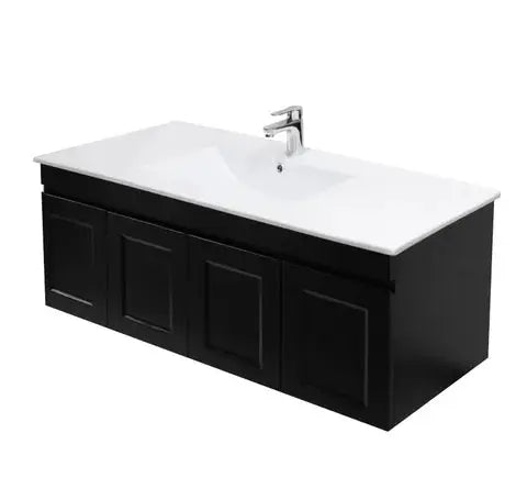 HAMPTON MATTE BLACK VANITY 1200MM FIL Kitchen Bathroom