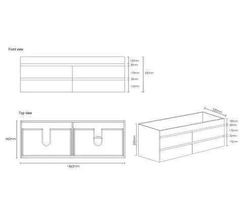 DM1500 GLOSS WHITE WH VANITY FIL Kitchen Bathroom