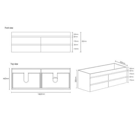 DM1500 GLOSS WHITE WH VANITY