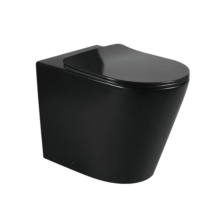 ALZANO RIMLESS WALL FACE PAN SLIM SEAT - MATT BLACK