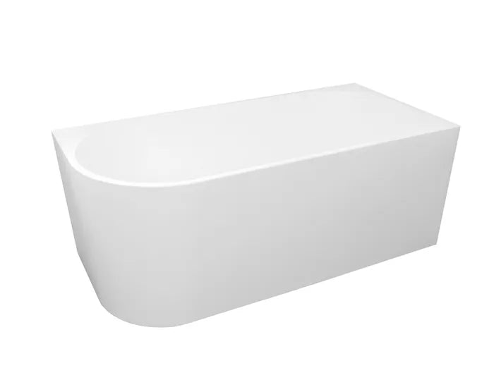 Inspire Gloss White Back To Wall Freestanding Bathtub Left Corner