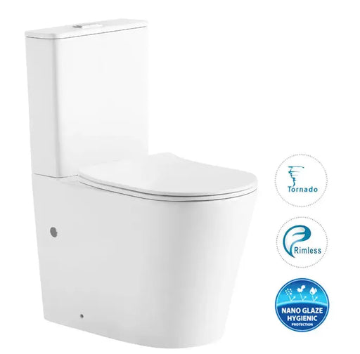 RADIANT TOILET SUITE SLIM SEAT MATT WHITE FIL Kitchen Bathroom