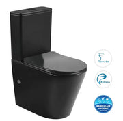 RADIANT TOILET SUITE SLIM SEAT MATT BLACK FIL Kitchen Bathroom