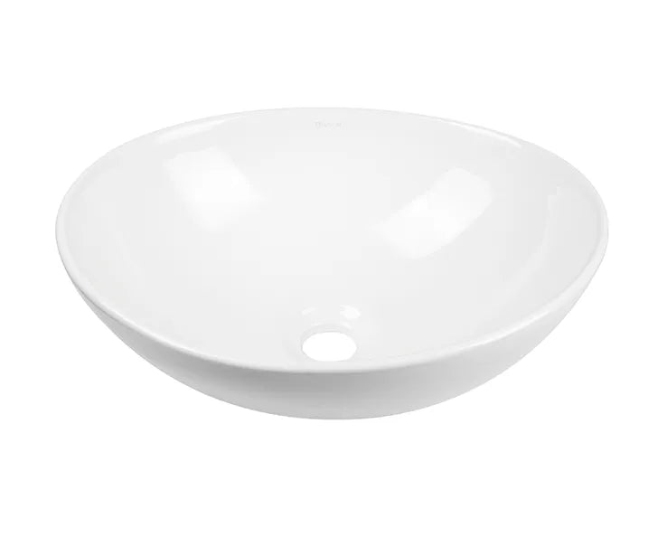 BASIN OVAL 400X345X145 GLOSS WHITE