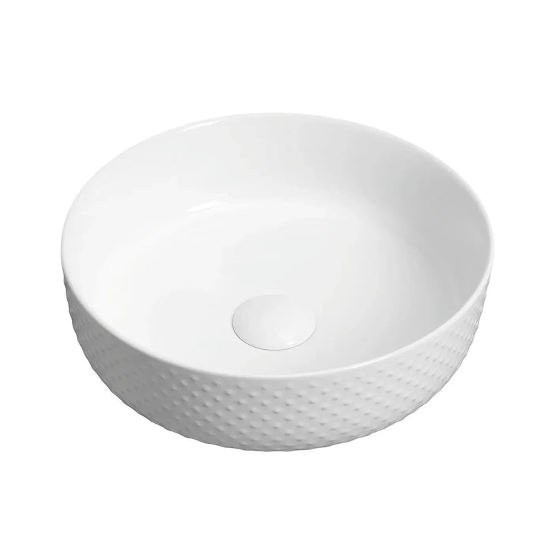 GOLF BALL BASIN 355X355 WHITE/PINK FIL Kitchen Bathroom