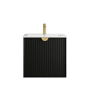 MATTE BLACK MARLO 600MM WALL HUNG VANITY FIL Kitchen Bathroom