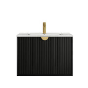 MATTE BLACK MARLO 750MM WALL HUNG VANITY FIL Kitchen Bathroom