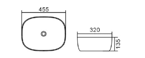 OVAL BASIN 455X320X135