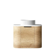 BONDI NATURAL OAK 600X460 CURVE VANITY FIL Kitchen Bathroom