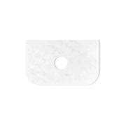 BONDI SATIN WHITE FLUTED 750X460 CURVE VANITY FIL Kitchen Bathroom